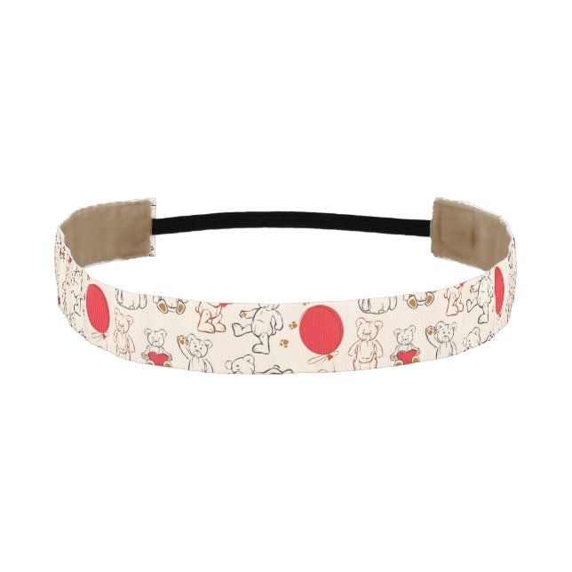 Cinta Para La Cabeza Textura con los osos de peluche (Anverso)