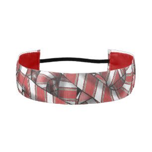 Cinta Para La Cabeza Twided Red Striped Abstract Candy Canes