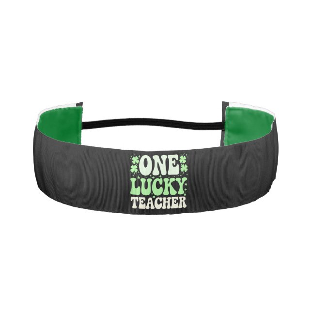 Cinta Para La Cabeza Un profesor afortunado Groovy Retro Maestría St Pa (Anverso)