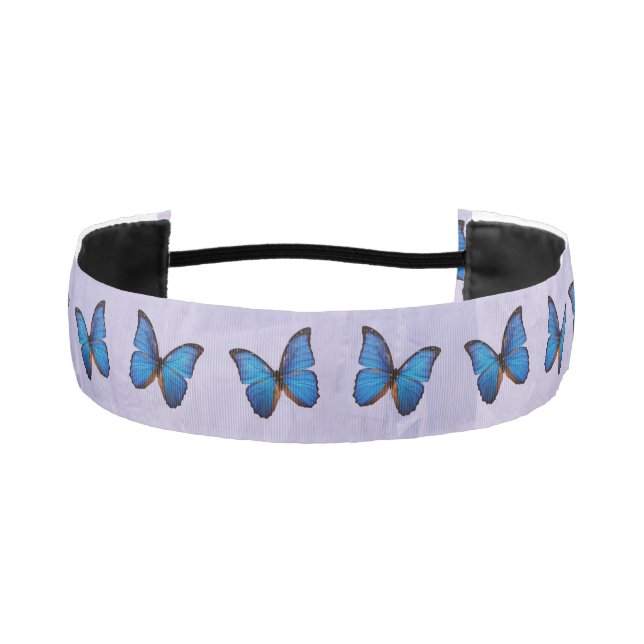 Cinta Para La Cabeza Venda azul de la mariposa (Anverso)