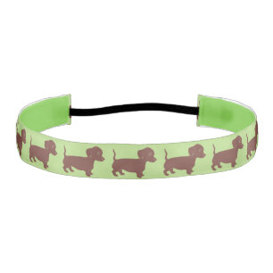 Cinta Para La Cabeza Venda elástico verde de los Dachshunds