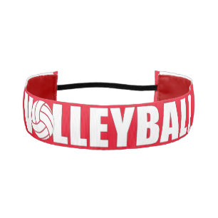 Cinta Para La Cabeza Venda roja y blanca del voleibol