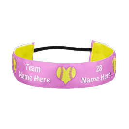 Cinta Para La Cabeza Vendas de encargo equipo del softball y el nombre