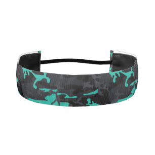 Cinta Para La Cabeza Verde azulado resaltado Camo