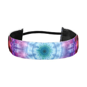Cinta Para La Cabeza Vibrante Tie Dye Kaleidoscope Arcoiris Mandala