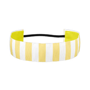Cinta Para La Cabeza Vintage Classic Yellow & White Stripes