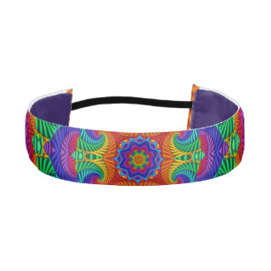 Cinta Para La Cabeza Vintage del arcoiris Kaleidoscopio psicodélico
