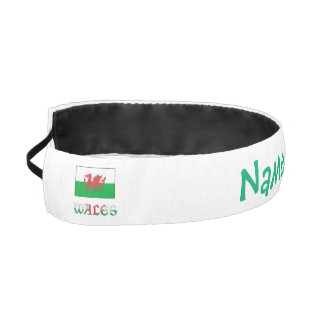 Cinta Para La Cabeza Wales Welsh Flag Green Personalized Name 