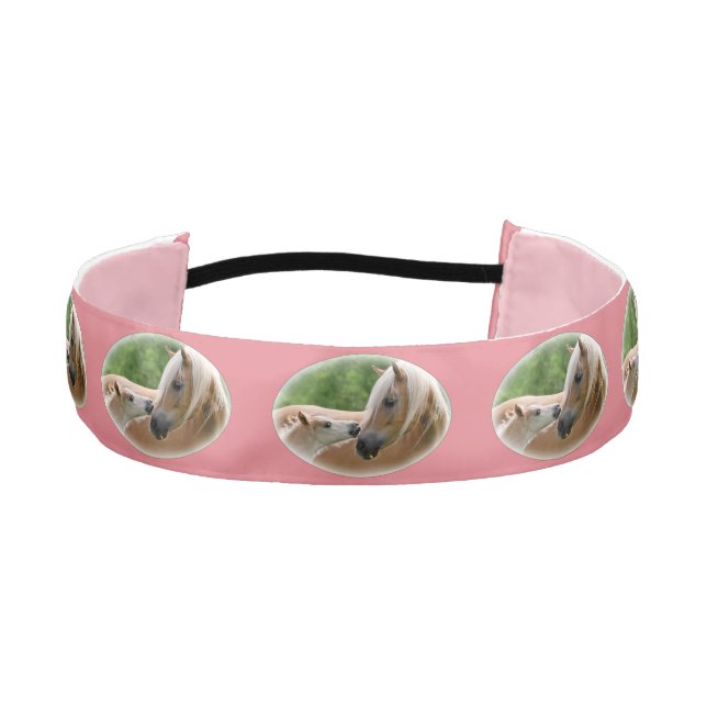 Cinta Para La Cabeza Yegua y potro de Haflinger que abrazan (Anverso)