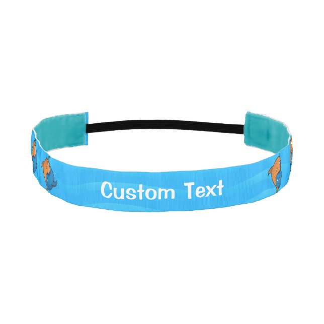 Cinta Para La Cabeza Yin Yang Fish Personalizado Athletic Headband (Anverso)