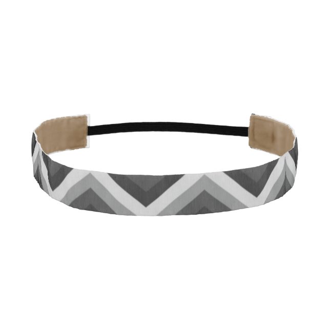 Cinta Para La Cabeza Zigzag retro Chevron del modelo (Anverso)