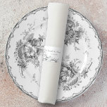 Cinta Para Servilletas Elegante clásico floral rococó francés<br><div class="desc">Este clásico conjunto de diseños decorativos históricos se inspira en los grabados del siglo XVIII del pintor de corte francés Alexis Peyrotte,  que presenta un gris claro sobre hojas de acanto blancas,  rollitos ornamentales,  flores y hojas. Esta colección es el complemento perfecto para un boda elegante,  formal y romántico.</div>