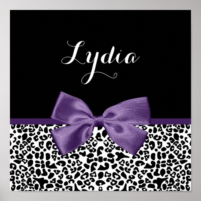 Cinta púrpura de Bonito de impresión de Leopardo G (Frente)