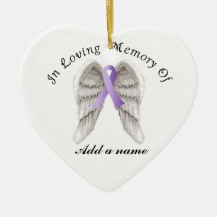 Cinta Púrpura Todo El Cáncer En Ornamento Memorial