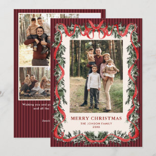 Cinta roja de terciopelo vintage de Navidad Coquet