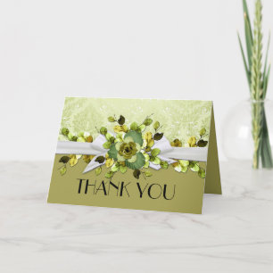 Cinta romántica de oro otoño elegante tarjeta de a