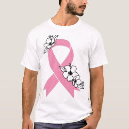 Cinta rosa con camiseta de flores