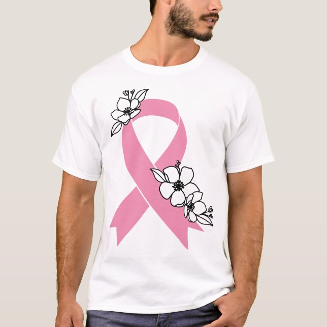 Cinta rosa con camiseta de flores (Anverso)