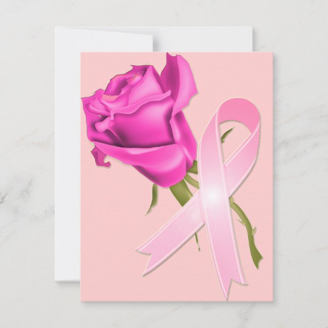 Cinta rosa con Rosa *Conciencia sobre el cáncer de (Anverso)