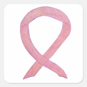 Cinta rosa Pegatinas de la declaración de concienc