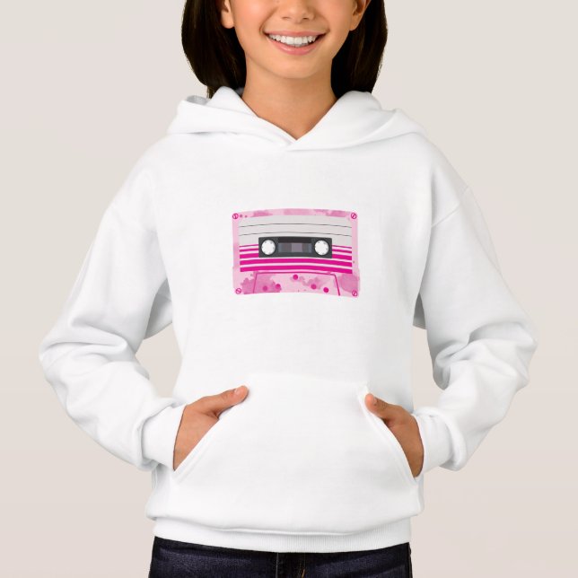 Cinta rosada de cassette con chispas rosadas (Anverso)