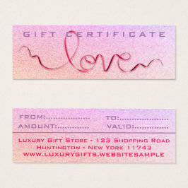 Cinta rosada y Purpurina de amor Sparkle Cute Girl