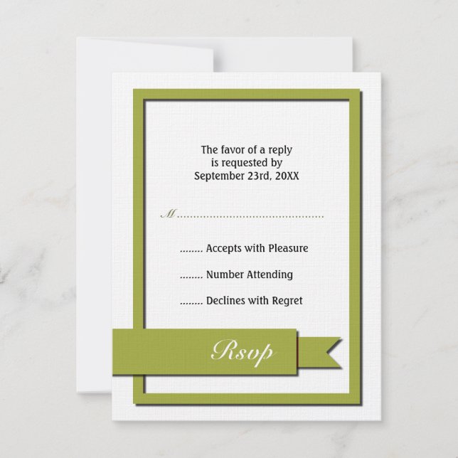Cinta Verde De Oliva Rsvp (Anverso)