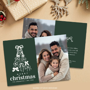 Cinta Verde Festiva Foto Dos Lados Navidad