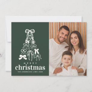Cinta Verde Festiva Foto Dos Lados Navidad