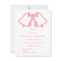 Cinta Y Cinturones De Tarjeta RSVP De Boda Rosa