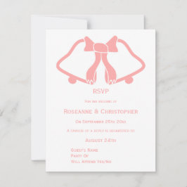 Cinta Y Cinturones De Tarjeta RSVP De Boda Rosa