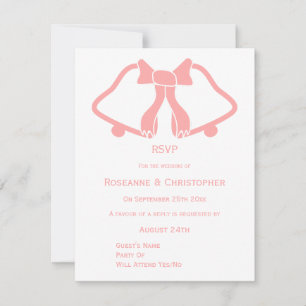 Cinta Y Cinturones De Tarjeta RSVP De Boda Rosa