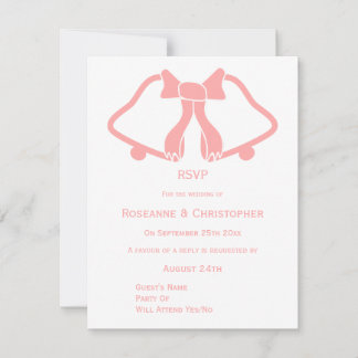 Cinta Y Cinturones De Tarjeta RSVP De Boda Rosa
