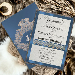 Cinta y Encaje Gettin 'Hitched - Azul