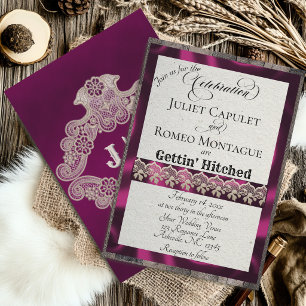 Cinta y Encaje Gettin 'Hitched - Ciruela