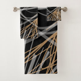 Cintas abstractas de Black White & Gold Modern
