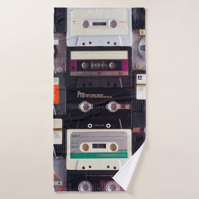 Cintas audiocassette analógicas (Toalla de baño)