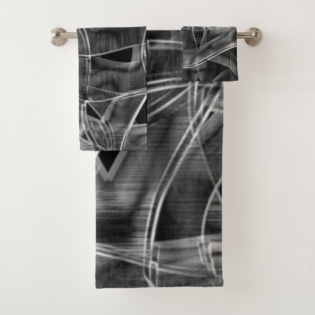 Cintas curvadas negras, golpeando las líneas graba (In situ)