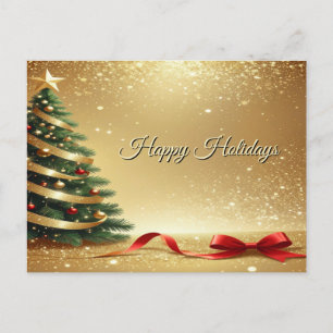 Cintas de árbol de Navidad Tarjeta postal de vacac