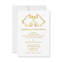 Cintas De Invitación A La Boda De Oro Y Cinta