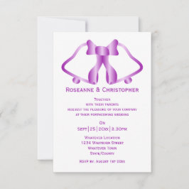 Cintas De Invitación A La Boda Púrpura Y Cinta