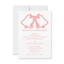 Cintas De Invitación A La Boda Rosa Y Cinta