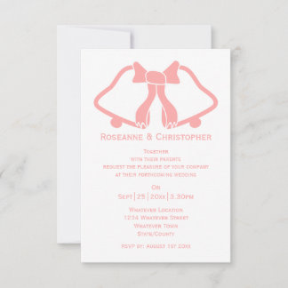 Cintas De Invitación A La Boda Rosa Y Cinta
