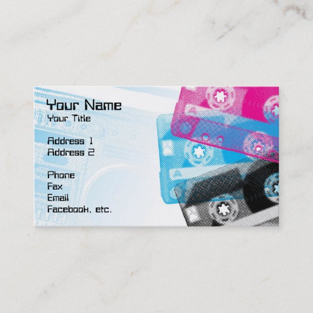 Cintas de la escuela vieja y tarjetas del perfil (Anverso)