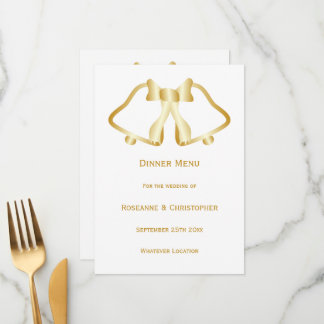 Cintas De Menú Y Cinta De Boda Oro