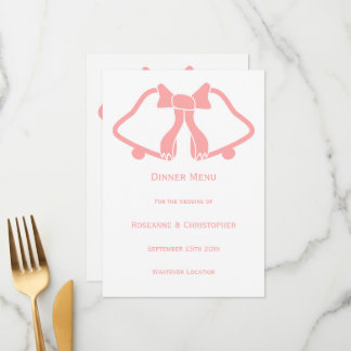 Cintas De Menú Y Cinta De Boda Rosa