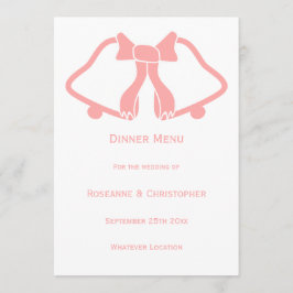 Cintas De Menú Y Cinta De Boda Rosa