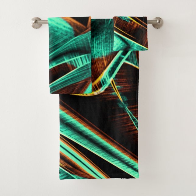 Cintas muy retorcidas de aguamarina y de café (In situ)