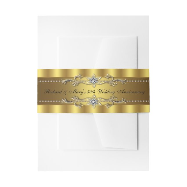 Cintas Para Invitaciones 50º Aniversario de Boda (Anverso Ejemplo)
