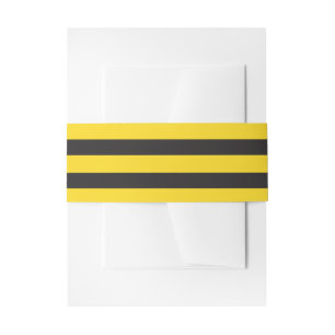 Cintas Para Invitaciones Abejorro Negro Amarillo Líneas Horizontales Abeja 